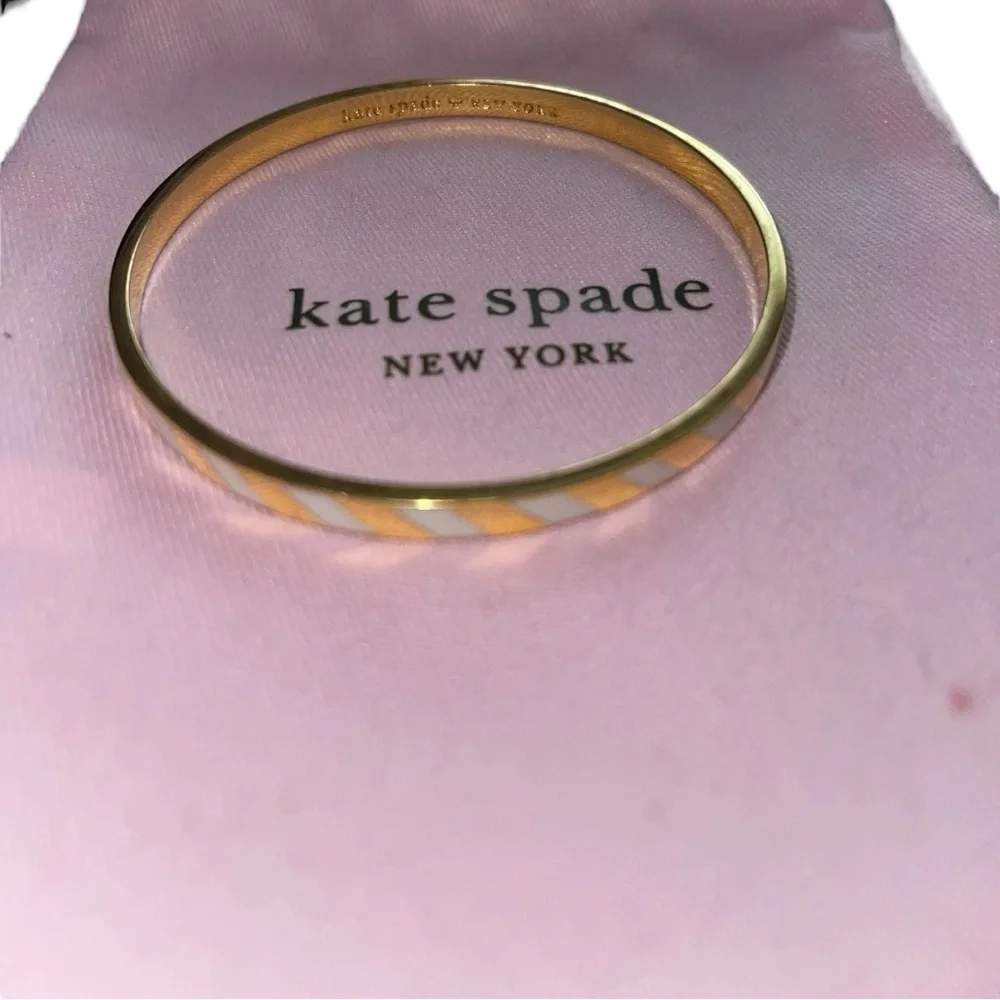 Kate Spade New York Women’s Idiom Bracelet - Get Carried Away - White & Gold - Picture 2 of 11